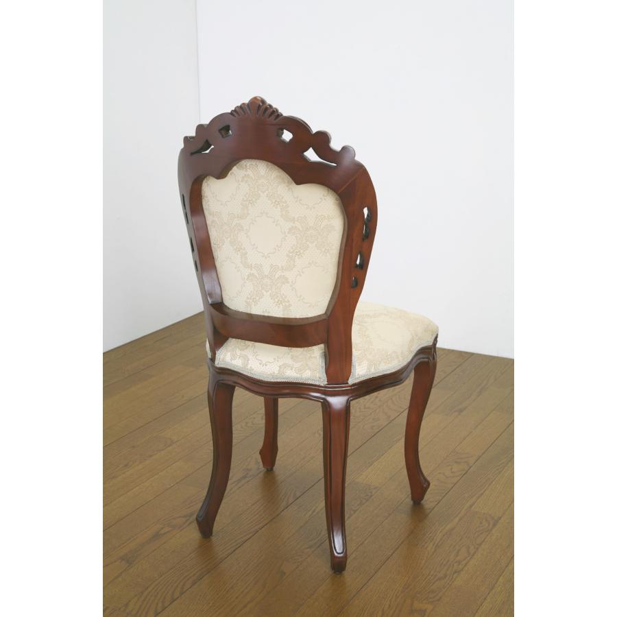 ダイニングチェア おしゃれ 白 肘なし アンティーク 完成品 木製 食卓