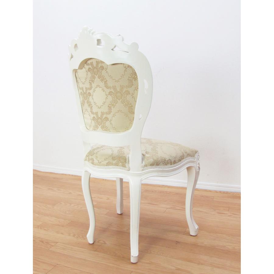 ダイニングチェア おしゃれ 白 肘なし アンティーク 完成品 木製 食卓