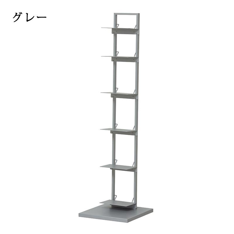 タワーシェルフ ブックシェルフ スチール おしゃれ 隠しキャスター付き