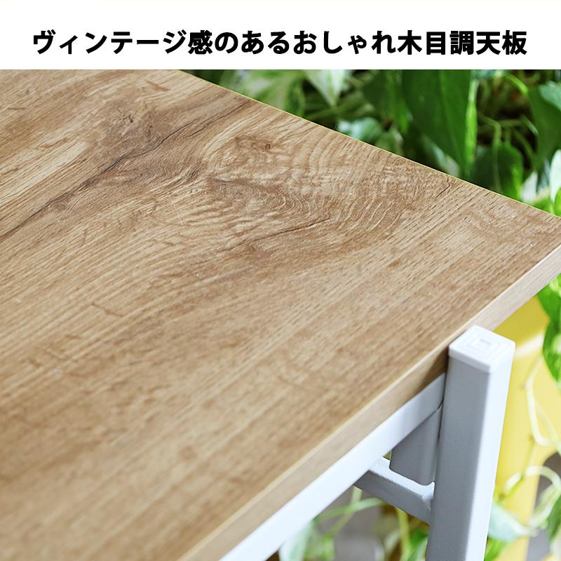 パソコンデスク 幅120 棚付き 組立て簡単 工具不要 シンプル 作業台 机