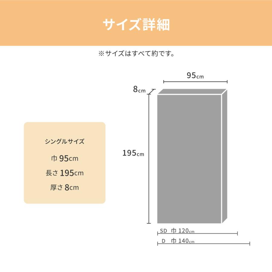 高反発マットレス シングル 日本製 95×195×8cm 硬め メッシュ カバー