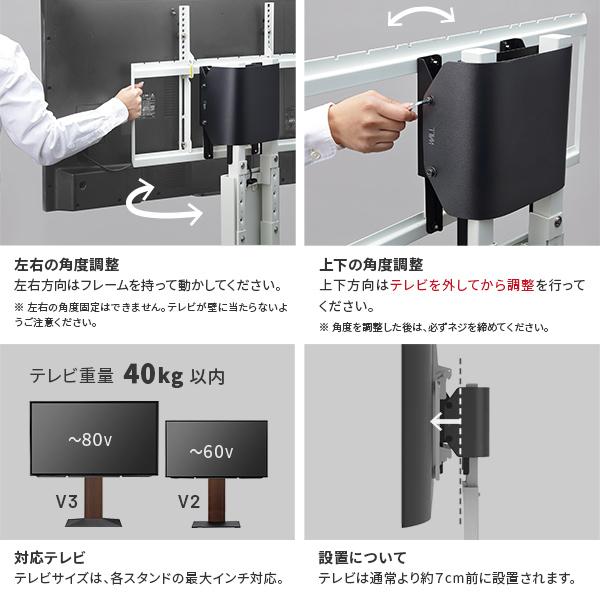 テレビスタンド V2・V3対応 上下左右角度調整ブラケット EQUALS