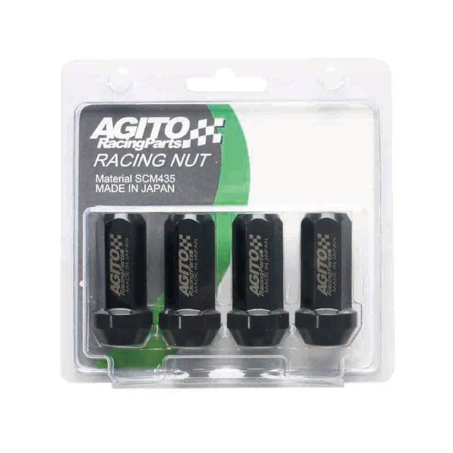 AGITOレーシングナット 貫通 ロングタイプ 【4本入】L48 17HEX M12xP1 