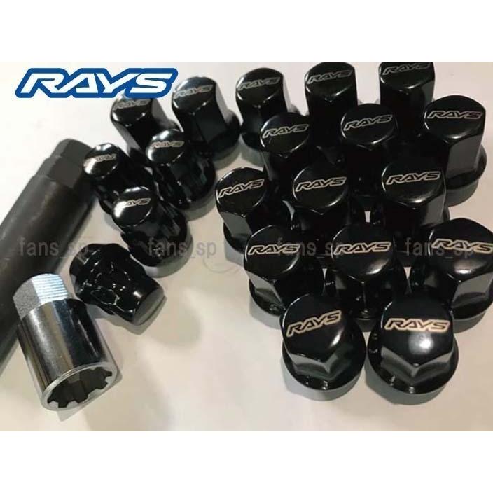 RAYS 5穴用 17HEX M12xP1.25 60°テーパー座 ロックナットセット 【ブラック】/スズキ ジムニー スイフトスポーツ など｜fans-shop｜03