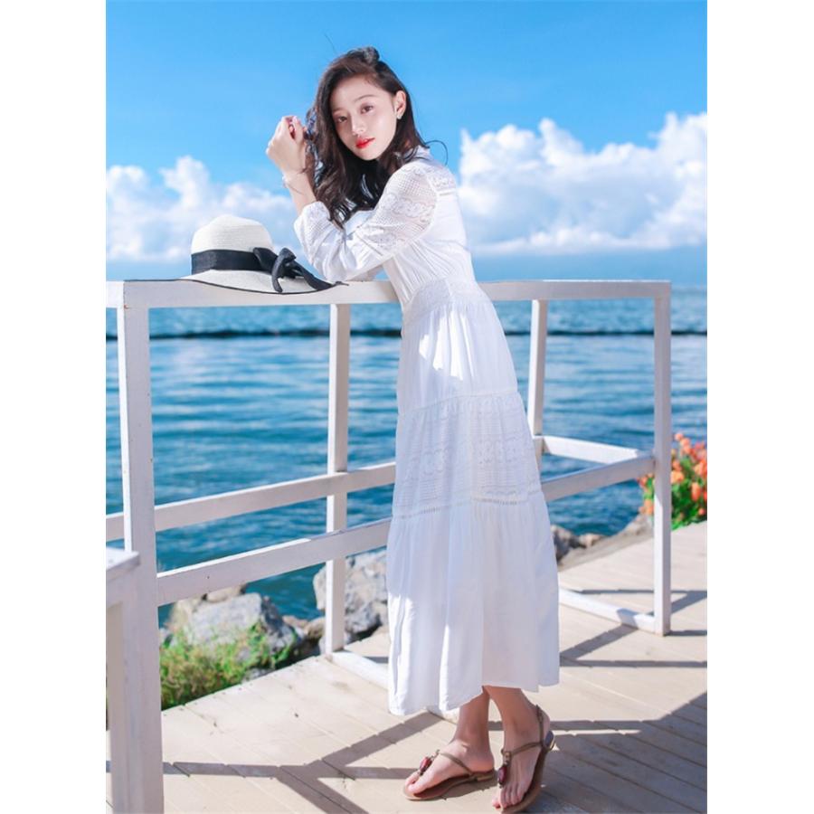 ワンピース レディース 白ワンピース マキシワンピース レースワンピース ロングワンピ シフォンワンピ リゾートワンピ ホワイト カジュアル 旅行 Hbstq2419feb012 松田商事 通販 Yahoo ショッピング