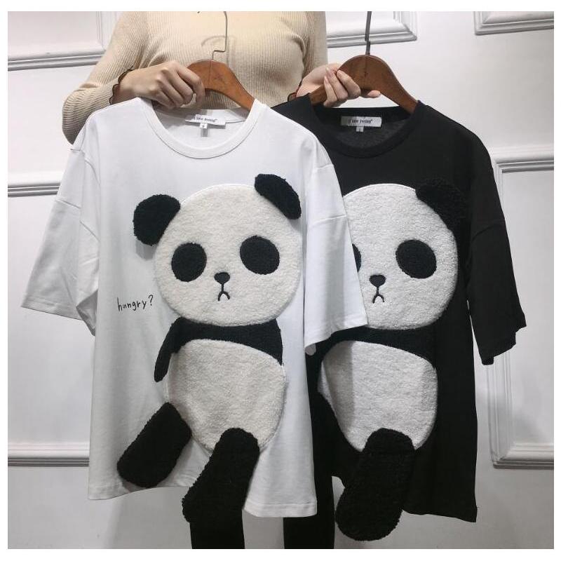 パンダtシャツ トップス ファッション レディース メンズ 立体的なパンダ 半袖 シンプル カジュアル ゆったり ゆるt 半袖 大きいサイズ カットソー Hdx24jun8 松田商事 通販 Yahoo ショッピング
