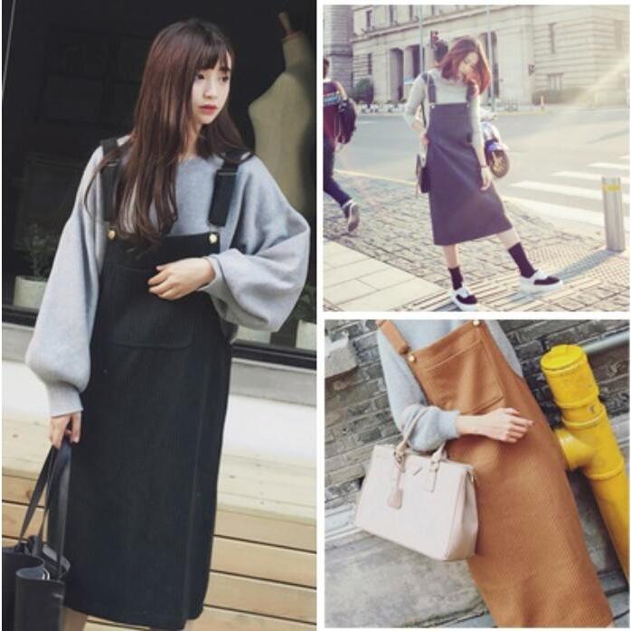 サロペットスカート シングルピース女 ワンピース ドレス 無地 大きいサイズ かわいい 通学 Hmd2419oct060 松田商事 通販 Yahoo ショッピング