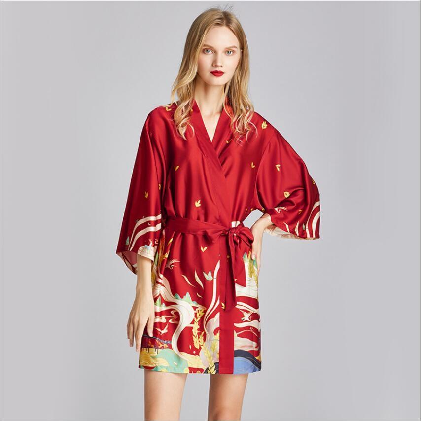 パジャマ アイスシルク 夏涼しい浴衣 レディース パジャマお寝巻き 和服 部屋着 寝間着 ルームウェア 長袖 前開き 春夏 婦人 女性 パジャマ Hzsymay261 松田商事 通販 Yahoo ショッピング