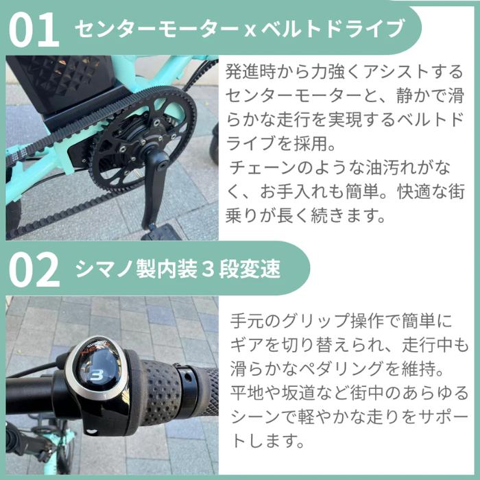 PELTECH（ペルテック） 防犯登録付き 折りたたみ電動アシスト自転車