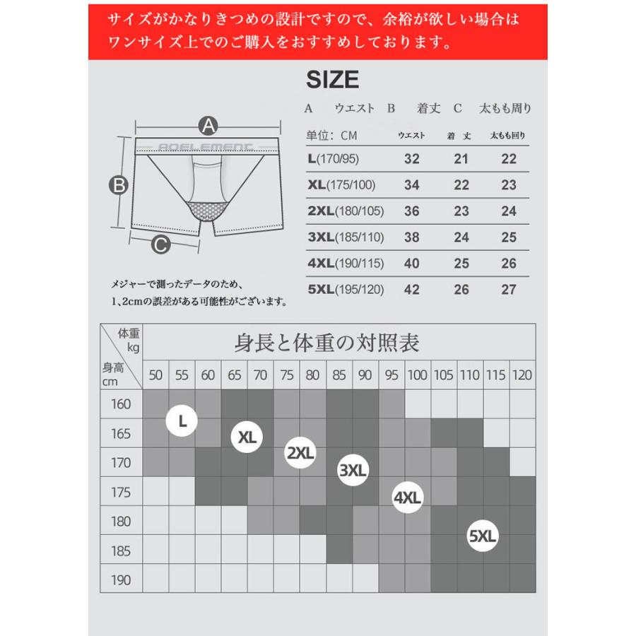 メンズ アンダーウェア パンツ メンズセクシー下着 男性下着 メンズ下着 スポーツウェア 上向き 陰嚢分離型 ボクサーパンツ 3枚セット Underwear ビッグサイズ｜fantastic-room｜19