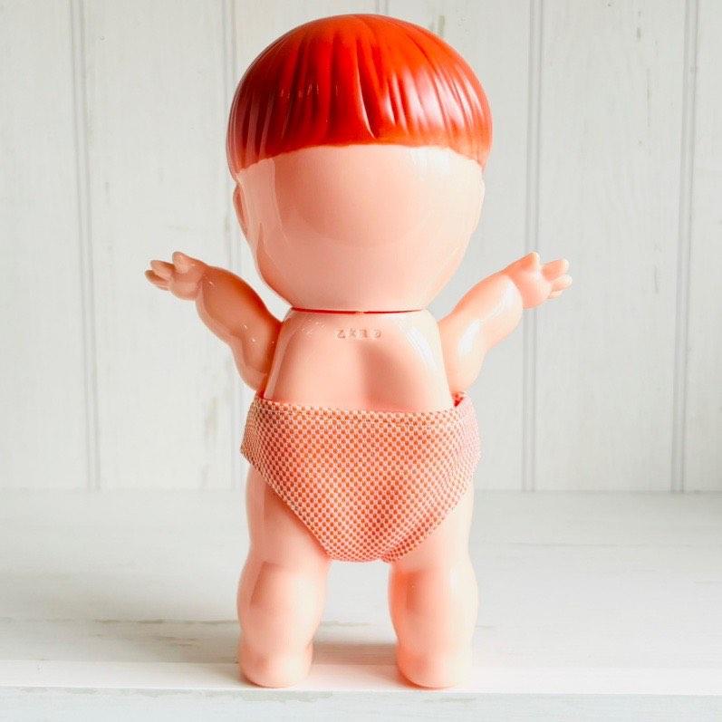 レトロドール 復刻版 デコちゃん オレンジ・パンツ レトロ・ソフビ人形