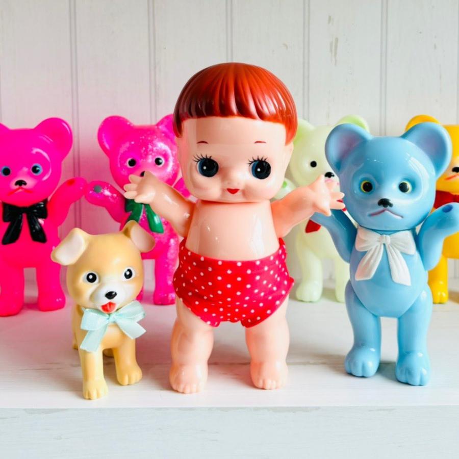 レトロドール 復刻版 デコちゃん 赤水玉パンツ レトロ・ソフビ レトロドール 復刻版 デコちゃん 赤水玉パンツ レトロ・ソフビ