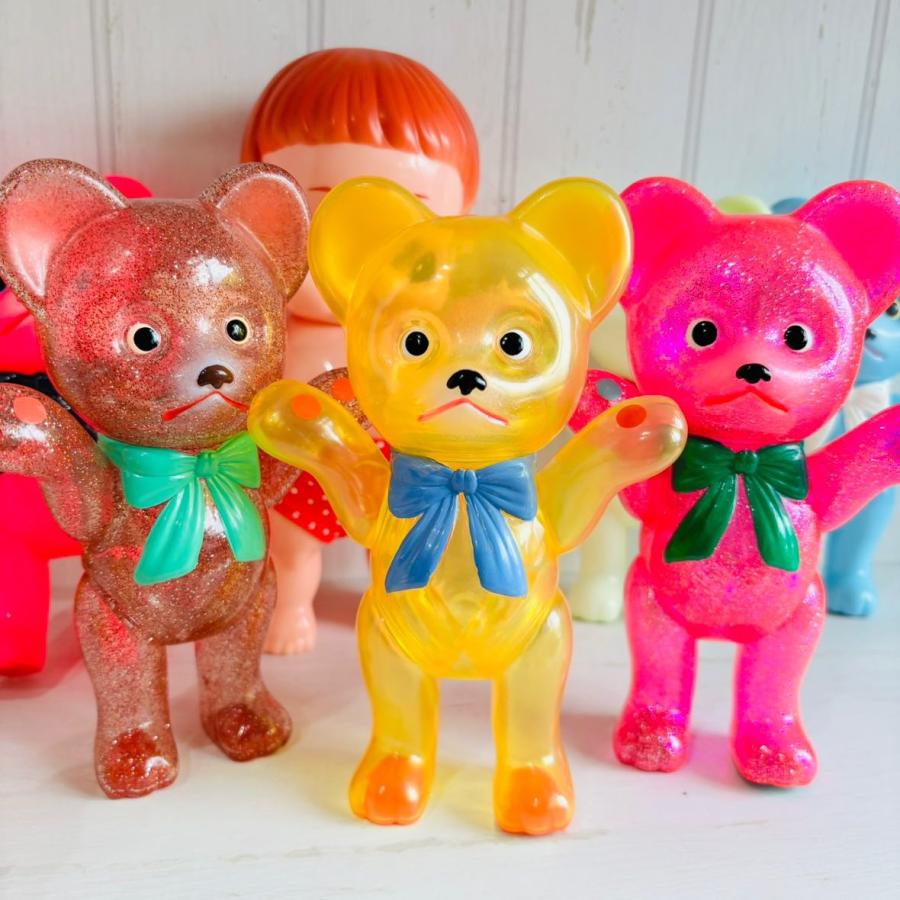 レトロドール 復刻版 クマちゃん オレンジ・ラメ レトロ・ソフビ レトロドール 復刻版 クマちゃん オレンジ・ラメ レトロ・ソフビ