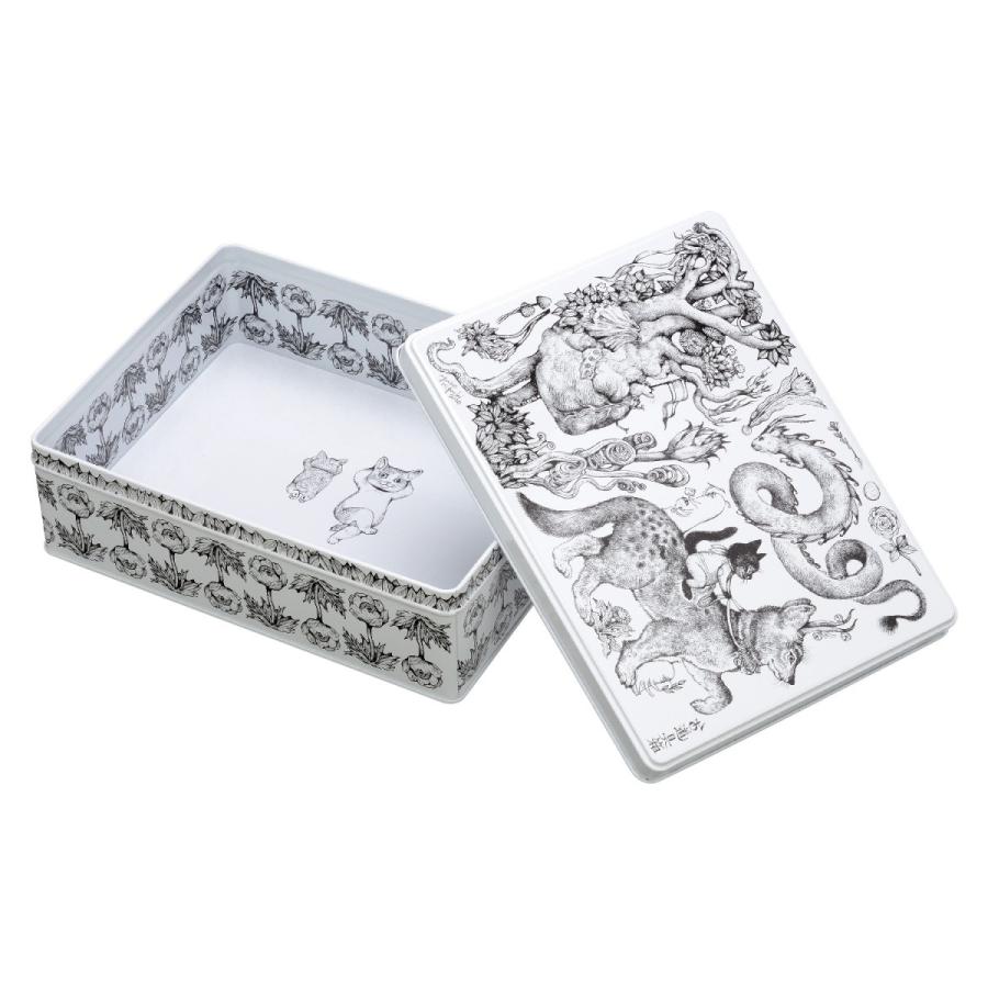 ヒグチユウコ ホルベイン 2020コラボ・ブリキ角缶 猫と奇獣、妖花たち