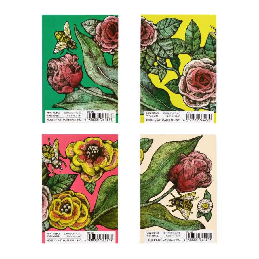 ホルベイン ヒグチユウコ 2024コラボ・ミニメモ帳 ねこたち 4種セット