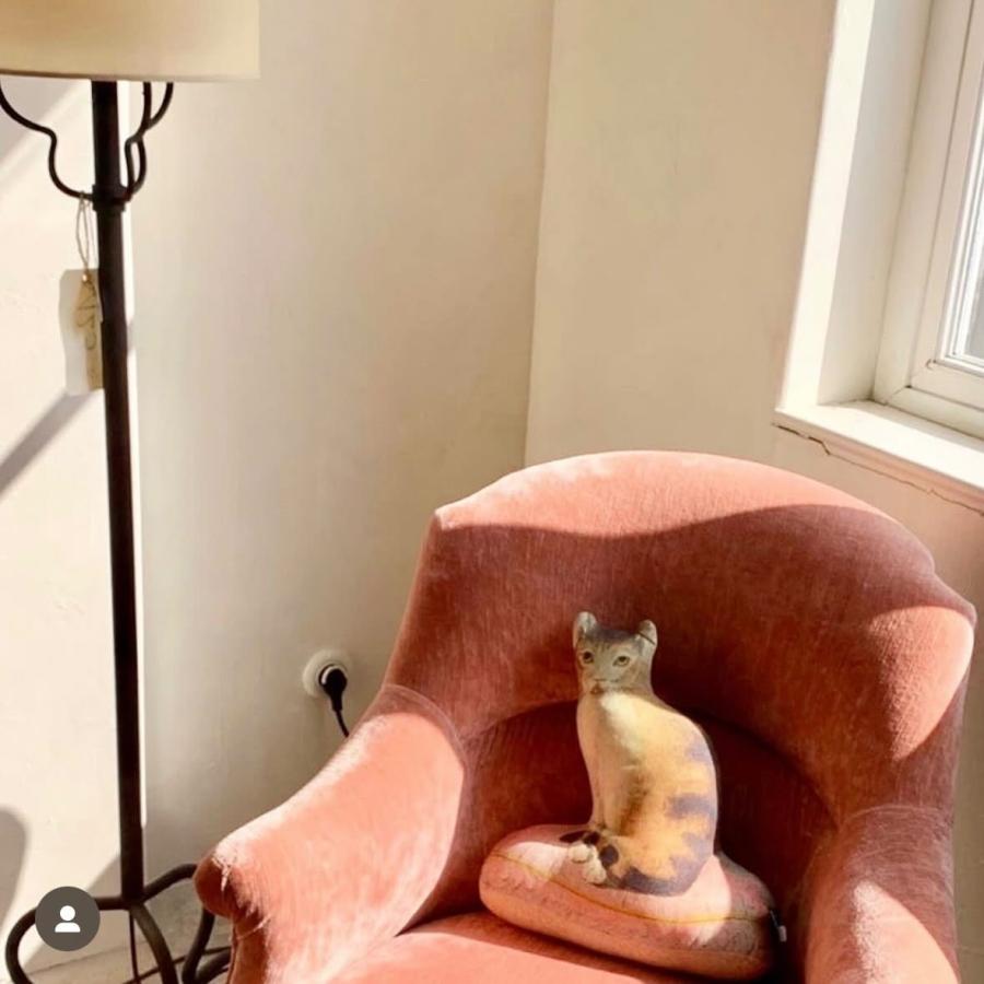 ジョン・デリアン キャット・ピロウ 茶虎猫のピロークッション