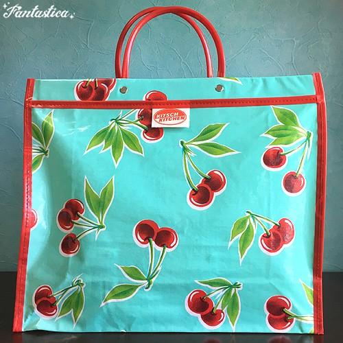 KITSCH KITCHEN キッチュキッチン トートバッグ チェリー ターコイズ