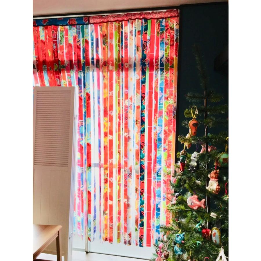 KITSCH KITCHEN（キッチュキッチン） ドア・カーテン ミックス お花柄