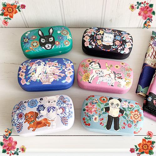 Nathalie Lete（ナタリーレテ） ミニ・マルチケース ブルー・キャット