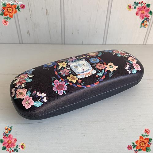 ナタリー・レテ グラス・ケース ブルー・キャット 青猫のメガネケース