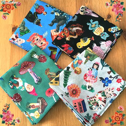 希少未使用★あちゃちゅむ　ナタリーレテ　チュールタンクトップ　刺繍リーフ柄 Nathalie Lete（ナタリーレテ） ラージ・ハンカチ ハウス ライフ