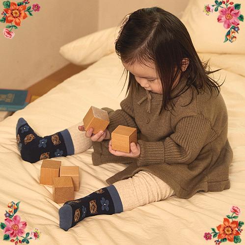 ナタリー・レテ ベビー・ソックス ハロー・キャット 12-15cm 縞猫の