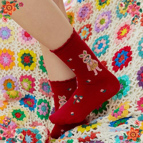 Nathalie Lete（ナタリーレテ） ソックス オリヴィア 妖精うさぎ