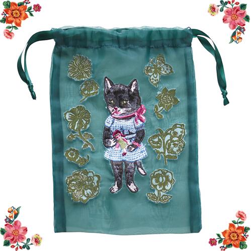 Nathalie Lete（ナタリーレテ） オーガンジー・ドローストリングポーチ