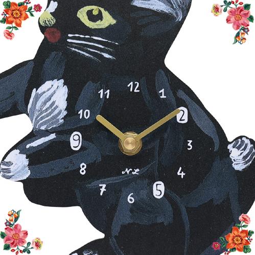 Nathalie Lete（ナタリーレテ） ダイカット・クロック トイ・キャット