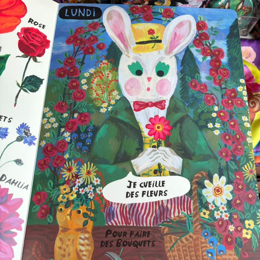 ナタリー・レテ 絵本 幸せなうさぎ庭師の1週間 La Semaine du