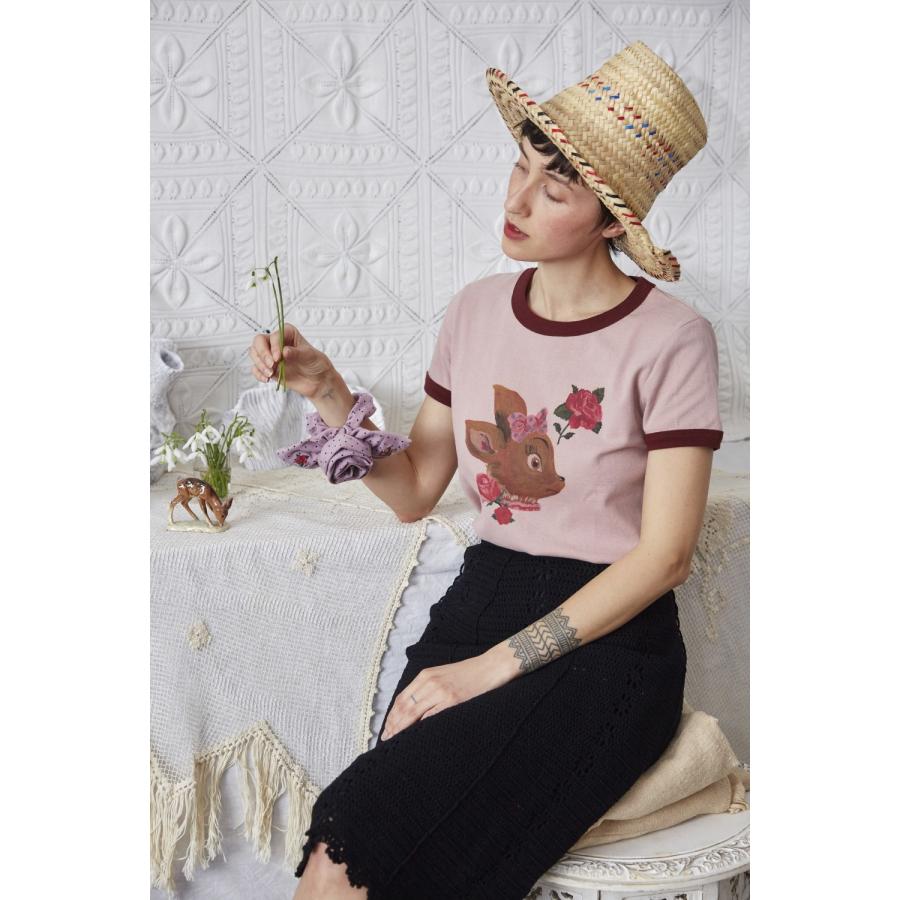 Nathalie Lete（ナタリーレテ） Tシャツ ローズ・バンビ リボン