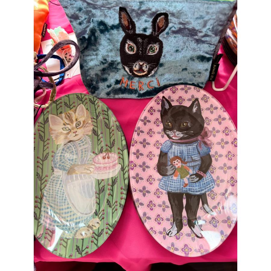 Nathalie Lete（ナタリーレテ） グラス・オーバル・プレート ブルー