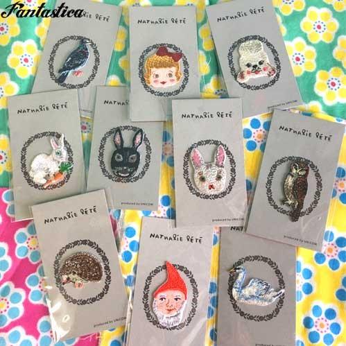 ナタリー・レテ アップリケ ラビット にんじんウサギの刺繍ワッペン