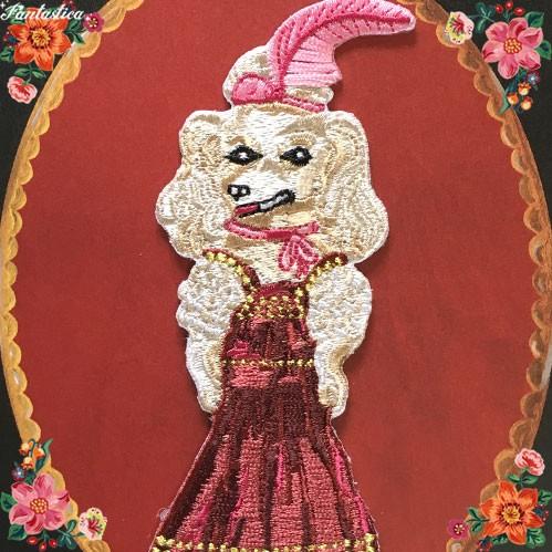 ナタリー・レテ ビッグ・アップリケ サーカス・イルマ プードル犬の