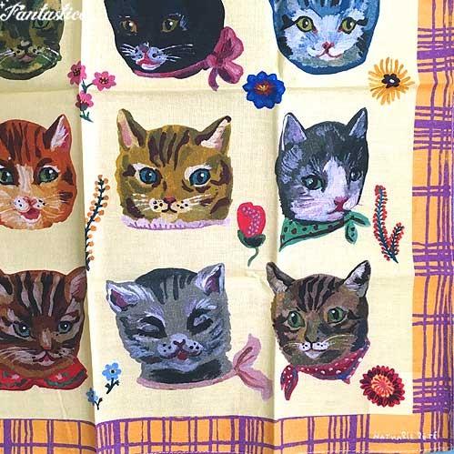新品　ナタリーレテ　ハンカチ　キャット　猫　ねこ　ネコ ナタリー・レテ ハンカチ キャッツ ナタリーの猫ハンカチ : fantastica