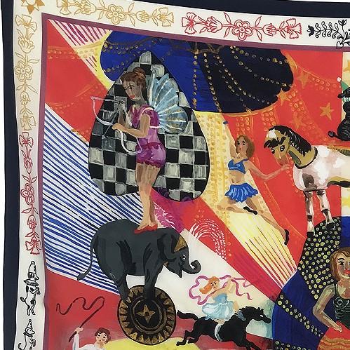 ナタリー・レテ ラージ・シルクスカーフ サーカス 98cm Cirkus