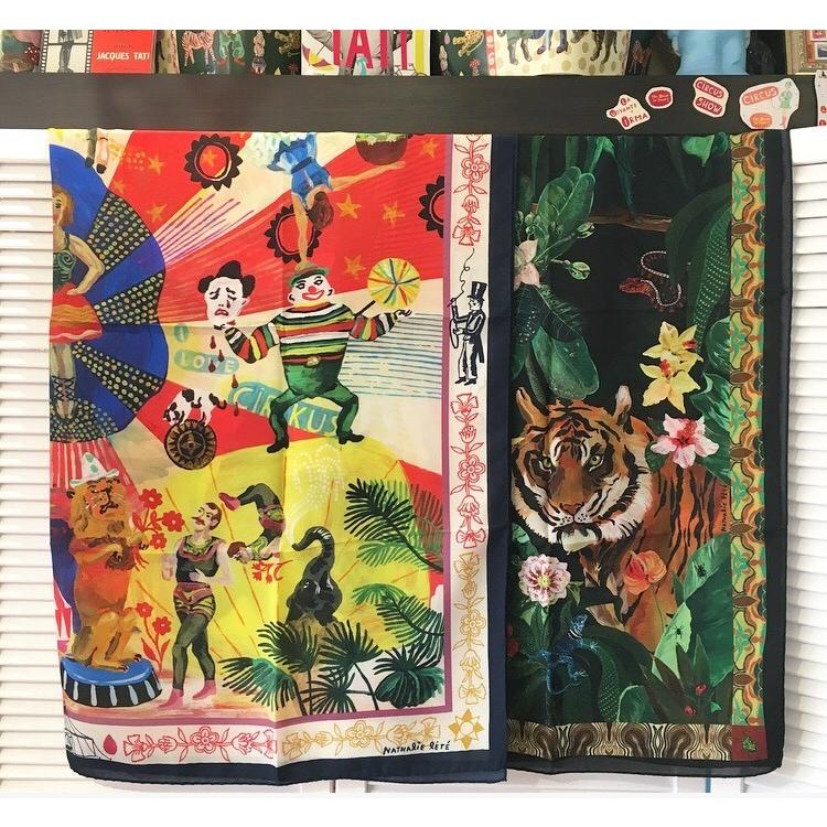 ナタリー・レテ ラージ・シルクスカーフ サーカス 98cm Cirkus