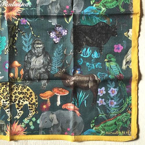 ナタリー レテ ハンカチ ジャングル 野生動物たちのハンカチ Nl384 Fantasticaファンタスチカ雑貨店 通販 Yahoo ショッピング