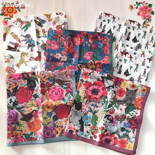 ナタリー レテ ハンカチ バタフライ フラワー ちょうちょたちとお花のハンカチ Nl385 Fantasticaファンタスチカ雑貨店 通販 Yahoo ショッピング