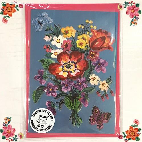 ナタリー レテ 転写シート グリーティングカード ブーケ 花束の熱転写シール A6サイズ Nl441 Fantasticaファンタスチカ雑貨店 通販 Yahoo ショッピング