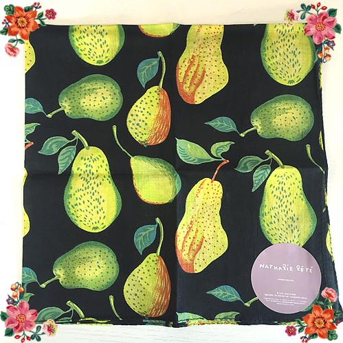 ナタリー レテ ハンカチ ペアー ブラック 西洋梨の黒色ハンカチ Nl5 Fantasticaファンタスチカ雑貨店 通販 Yahoo ショッピング