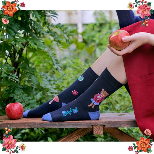 ナタリー レテ ソックス レッドコート キャット 茶トラ猫 ミミの靴下 Nl607 Fantastica ファンタスチカ雑貨店 通販 Yahoo ショッピング