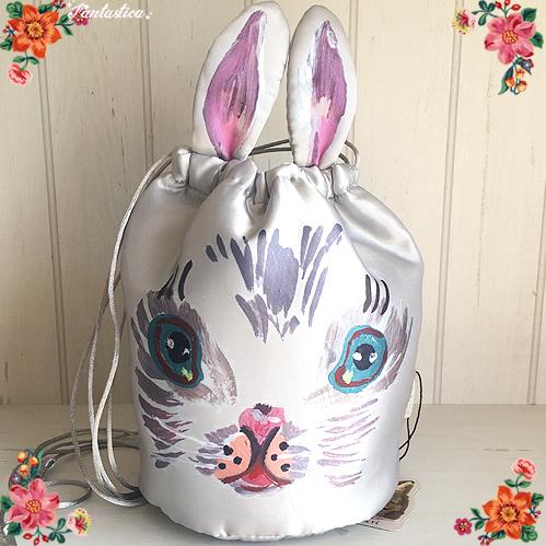 ナタリー レテ ドローストリング バッグ ブランシュ 白ウサギの巾着バッグ Nl637 Fantastica ファンタスチカ雑貨店 通販 Yahoo ショッピング