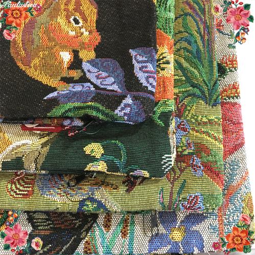 ナタリー・レテ クッションカバー ジャングル 野生動物たちのゴブラン