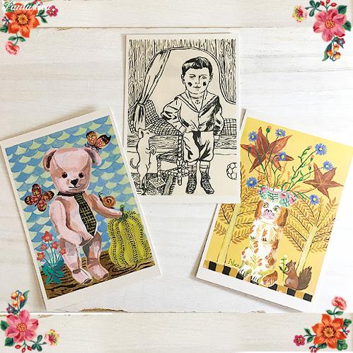Nathalie Lete（ナタリーレテ） ポストカード3枚セット L'OURS A LA