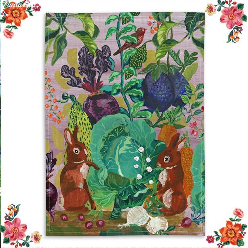 Nathalie Lete（ナタリーレテ） ティータオル ラビッツ・イン・ザ