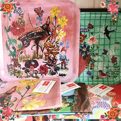 Nathalie Lete（ナタリーレテ） ティータオル バンビ バンビとキノコ