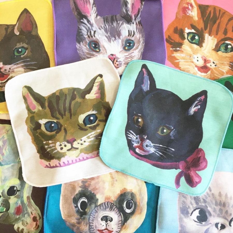 新品　ナタリーレテ　ハンカチ　キャット　猫　ねこ　ネコ Nathalie Lete ナタリー・レテ ハンド・クロス ブラック