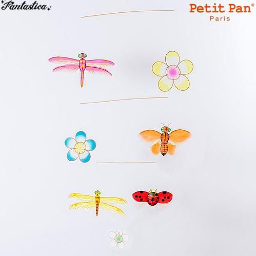 Petit Pan プチパン　モビール　アジアン Petit Pan プチパン 花と昆虫のモビール Mobile Bugs and Flowers