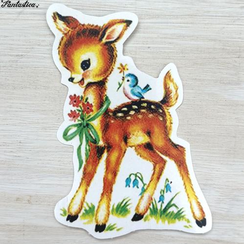 アメリカン レトロ レトロアニマル ダイカットPVCステッカー バンビ